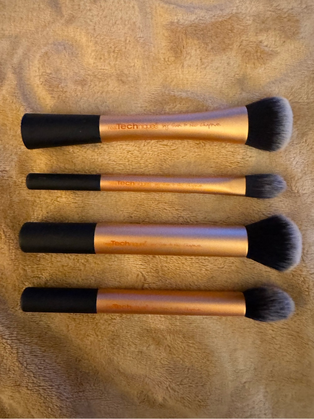 Real Techniques Copper and Black 4-Piece Makeup Brush Set